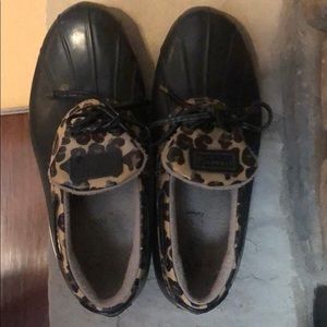 Sperry Waterproof Ankel Duck Boot Cheetah Print